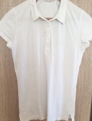 Damen T-Shirt Kurzarm Hemd Bluse  Freizeit Sommer Gr. M Weiß - Bild 1 von 3