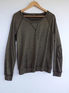 Sportsgirl Jumper S Womens Thin Gold Black Metallic Glitter Pullover - Picture 1 of 9