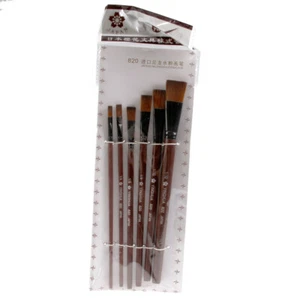 6Pcs Nylon Acrylic Oil Paint Gouache Brushes For Artist Supplies Watercolor Set - Picture 1 of 8