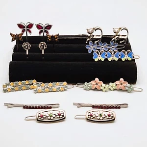 Vintage Haarnadel & Haarspange Set - Blumen, Katze, Schmetterling, Herz Designs - Bild 1 von 15