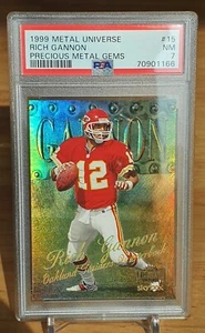 1999 SkyBox Metal Precious Metal Gems Rich Gannon 2002 MVP SP Rare 40/50 PSA 7 - Picture 1 of 2