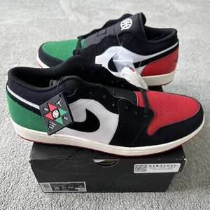 Nike Air Jordan Retro 1 Low Quai 54 White Green Red Black Size 15 New DS 2023 - Picture 1 of 12