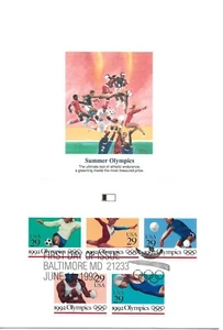 1992 FDI, SUMMER OLYMPICS, SET 6 FLEETWOOD PROOF CARDS - Picture 1 of 6
