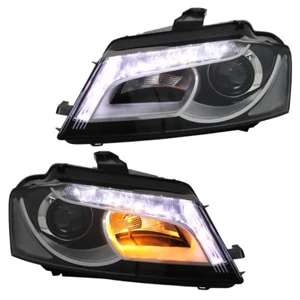 Scheinwerfer DRL LED Tagfahrlicht für Audi A3 8P Facelift Bj. 2009-2012 Schwarz - Bild 1 von 5
