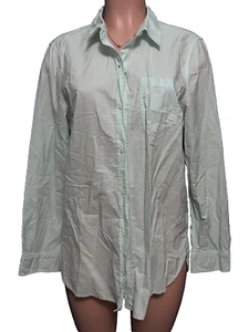 GAP Womens Boyfriend Fit 100% Cotton Shirt Size L Button Up Striped Long Sleeve - Picture 1 of 8