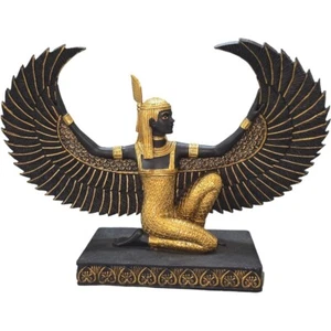 Kniende Ägyptische Göttin Maat schwarz-gold - Picture 1 of 5