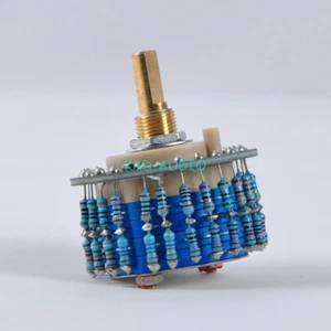 2pcs 2P 24 Step Attenuator Volume Control Pot Log A 100K Mono Potentiometer Lad - Picture 1 of 6