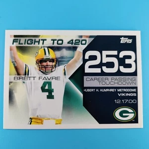 2008 Topps Football Card #BF-253 Brett Favre Packers FLIGHT TO 420 COLLECTIONS - Picture 1 of 2