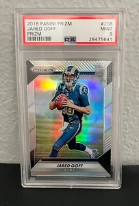 2016 panini prizm Jared Goff RC PSA 9 Mint Super nice