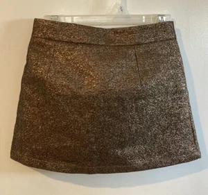 GAP Kids - Girls Size 6. Skirt Lined w/Shorts, Bronze Brocade Metallic Fabric - Picture 1 of 7