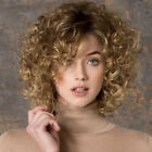 Women Cosplay Wigs Curly Wavy Short Blonde Brown Hair Wigs Party Wigs Costume