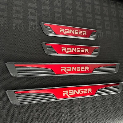 4X Trim Red Car Door Sill Cover Panel Step Protector for Ford Ranger Accessories - Изображение 1 из 4
