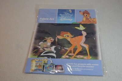 The Wonderful World of Disney Fabric Art 8 1/2" Square Bambi Forest Friends NIB - Image 1 of 4