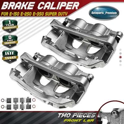 2x Pinza de freno delantera con soporte para Ford E-150 E-250 E-350 Super Duty Foto 1 de 4
