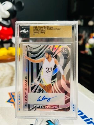 2022 LEAF JOHNNY JUZANG OPTICHROME 1/1 AUTO ONE OF ONE RC PRISMATIC BLACK ROOKIE - Image 1 of 2