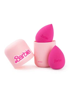 Batidora de belleza a rayas retro rosa Barbie para mujer - Imagen 1 de 8