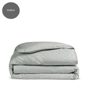 Copripiumino Dip & Doze 100% Cotone Organico a Righe Biancheria da Letto (Difetto) - Foto 1 di 20