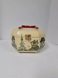Cartera caja madera de colección, forrada de terciopelo, tamaño mediano, multicolor, asa, espejo - Imagen 1 de 8