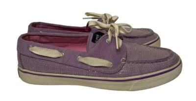 Zapatos de barco Sperry para mujer Top-Sider púrpura lavanda lentejuelas con cordones talla 8,5 Foto 1 de 4