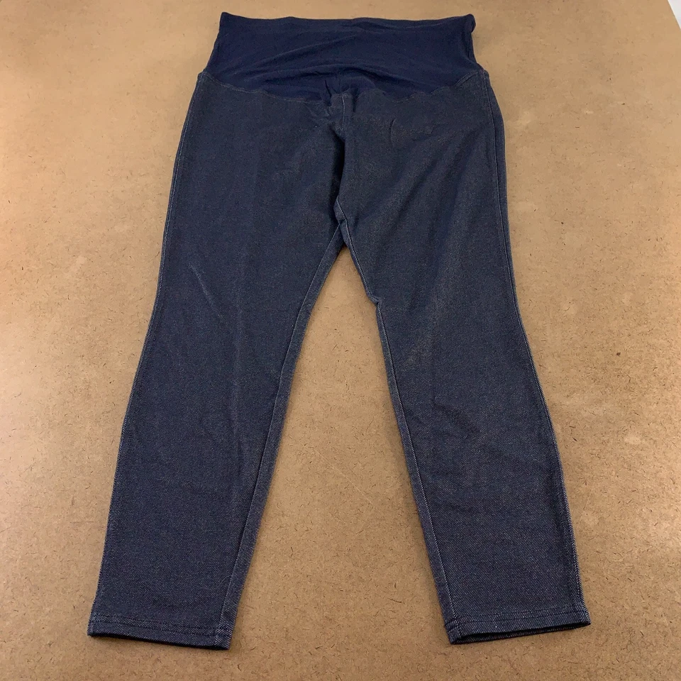 Nuevas Leggings No Nonsense Para Mujer Maternidad Talla L/XL Denim Lavado Oscuro Foto 1 de 4
