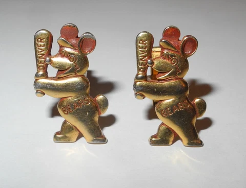 1940's Baseball Denver Bears Minor League Western League AAA Pins Cufflinks Cover