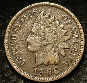 1905,1906,Native American Indian Head Penny RARE FULL DATE 2 coin LOT - Picture 1 of 5