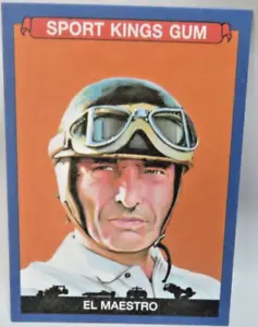 Sport Kings Volume 4 Juan Manuel Fangio El Maestro Dark Blue Nickname Card SP - Picture 1 of 3