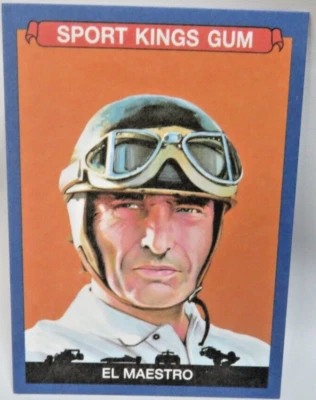 Sport Kings Volume 4 Juan Manuel Fangio El Maestro Dark Blue Nickname Card SP - Image 1 of 3
