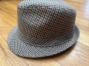Vintage Fedora Hut Hahnentritt Mehrfarbig Einheitsgröße - Bild 1 von 6
