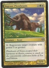 1x Foil - Vagrant Plowbeasts - Magic the Gathering MTG Conflux
