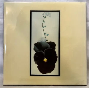 Vintage A.R.T. Co Decorative Ceramic Tile "Pansy" By Georgia O'Keefe 8" x 8" USA - Picture 1 of 3