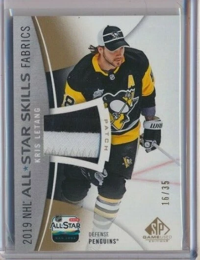 2019-20 SP Game Used 2019 All-Star Skills Fabrics Patch Kris Letang /35 Penguins - Image 1 of 1