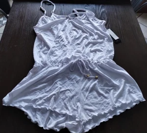 California Waves Artic White Romper/ Beach Coverup Size L - Picture 1 of 2