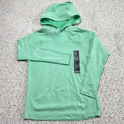 Top activo All in Motion para niñas talla XS verde neón manga larga con capucha elástico nuevo Foto 1 de 4