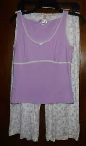 Ann Taylor Loft 2-teiliges Pyjama Set Baumwolle Cami Tank Top und Caprihose Gr. M - Bild 1 von 5