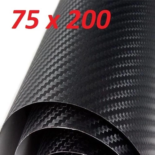 PELLICOLA ADESIVA 200 X 75 IN CARBONIO NERO 3D ANTIGRAFFIO TUNING AUTO WRAPPING