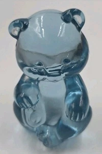 Vintage Fenton Kunstglas hellblau sitzender Bär sehr guter Zustand - Bild 1 von 6