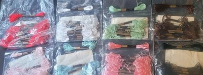 Lot Of 130 J.P. Coats Embroidery Thread Multi Colrs StrandSHEEN 4 St 7 Yd Skeins - Image 1 of 4