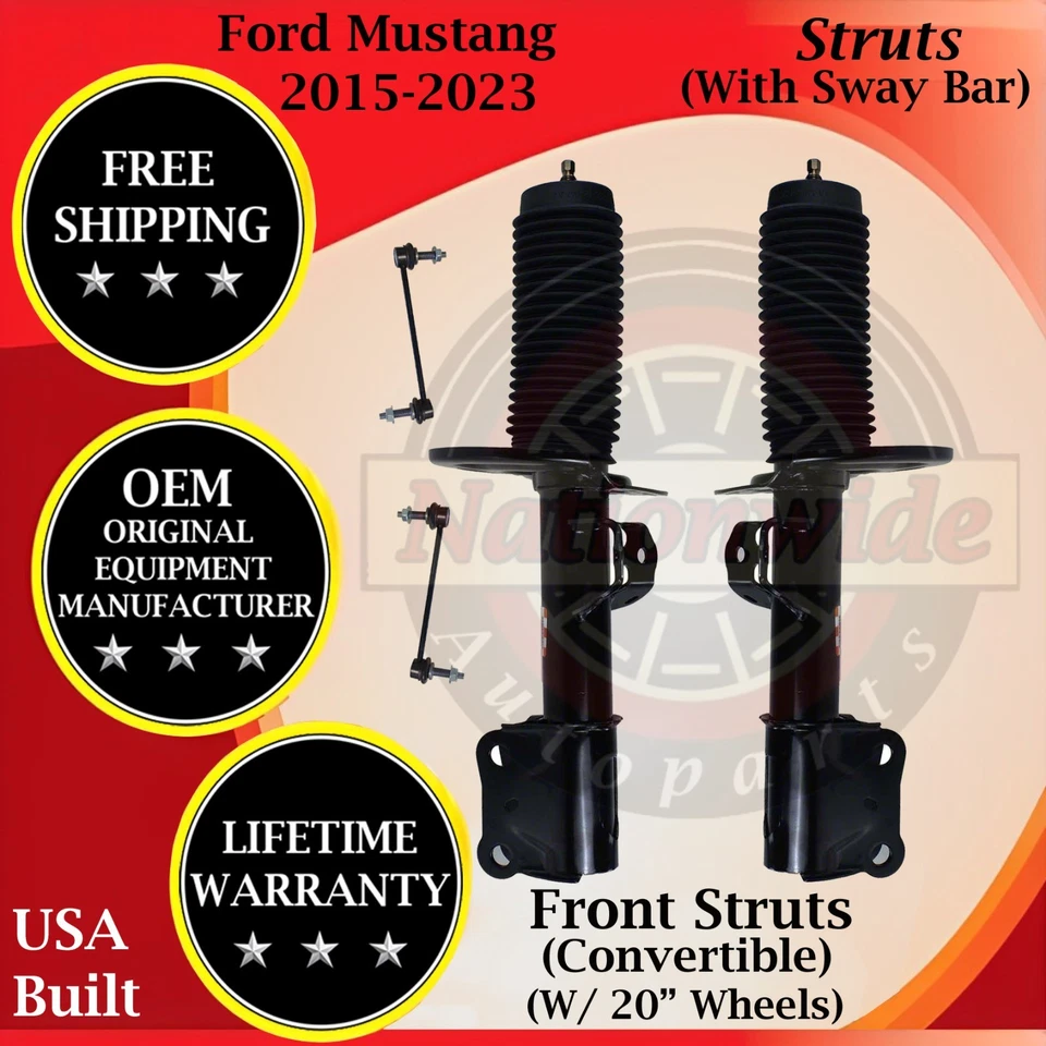 Motorcraft OEM Front Struts W/ Sway Bar For 2015-2023 Ford Mustang 20'' Wheels - Изображение 1 из 4