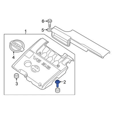 For Nissan Altima 2005-2018 Nissan 165667Y005 Engine Cover Clip Foto 1 de 4