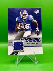 2009 Upper Deck Rookie Jersey Hakeem Nicks Giants RC RJ-HN - Picture 1 of 2