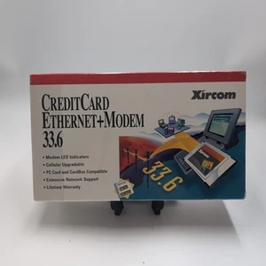 Xircom 33.6 Tarjeta de Crédito Ethernet Módem Nuevo Precintado En Caja - Imagen 1 de 7
