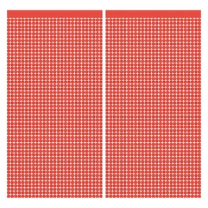Square Foil Fringe Curtains 3.3 Ft x 6.6 Ft 2 Pack for Wedding Christmas,Red - Picture 1 of 4