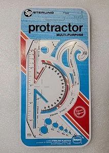 Vtg SP Sterling Protractor Multi  Purpose French Curve U.S.A. #544 NOS 1972 - Picture 1 of 4