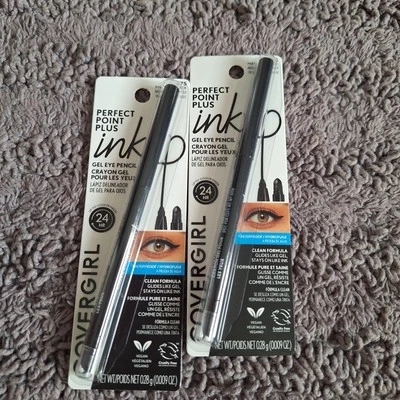 2Pk Covergirl Perfect Point Plus Ink Gel Eye Pencil 275 Matte Jet Blk Waterproof - Image 1 of 4