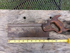 Sierra trasera antigua Henry Disston para trabajar madera - Imagen 1 de 7