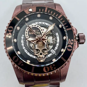 Reloj Hombre Invicta Pro Diver Pirate Skull Automático - 43mm, Marrón (46679) - Imagen 1 de 14