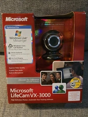 Microsoft Windows Live Messenger LifeCam VX-3000 USB 2.0 Webcam PC NIB - Image 1 of 4