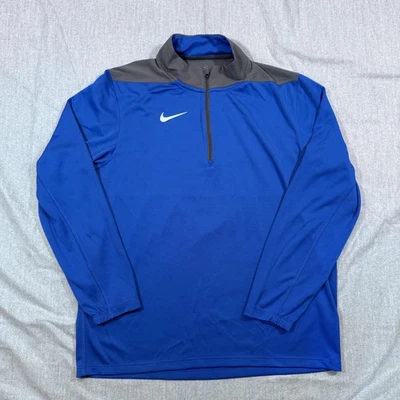 Nike Shirt Mens Medium 1/4 Zip Pullover Training Top Long Sleeve Logo DH3410-480 - Image 1 of 4