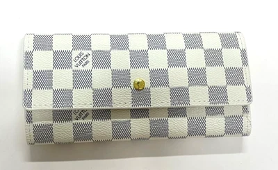 Cartera larga Sarah Louis Vuitton LV Portefeuille Damier Azul Blanco 8BJ0221 Foto 1 de 4